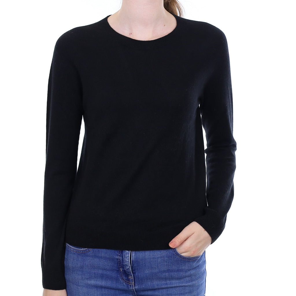 Black Cashmere Crew Neck Jumper Extra Small