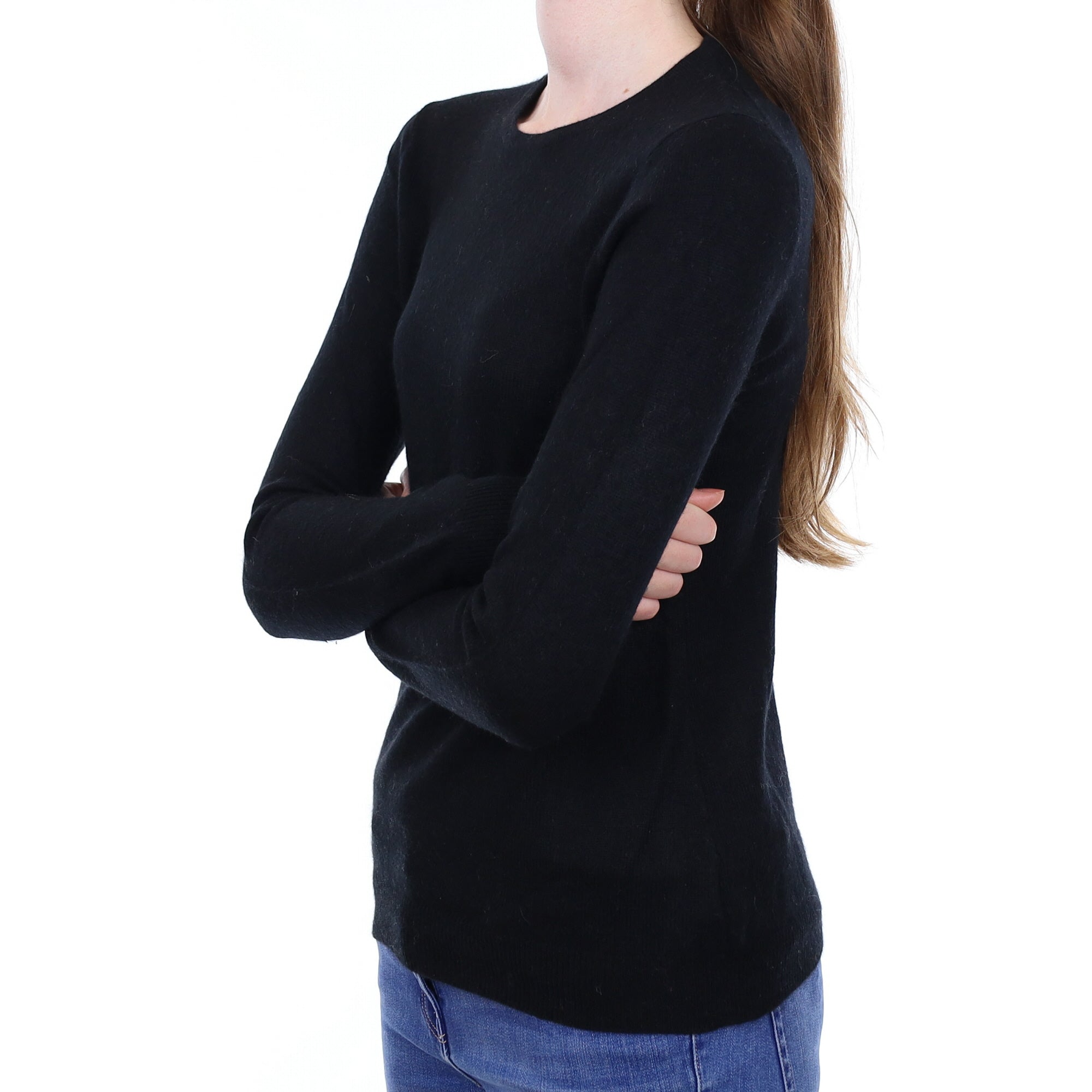 Black Cashmere Crew Neck Jumper Extra Small