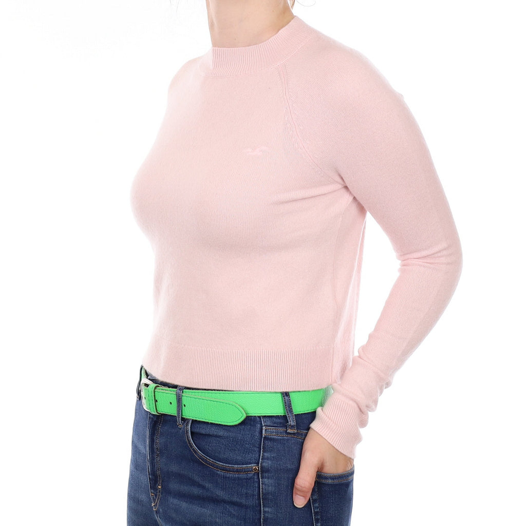 Ice Pink Cashmere Turtleneck Jumper Small
