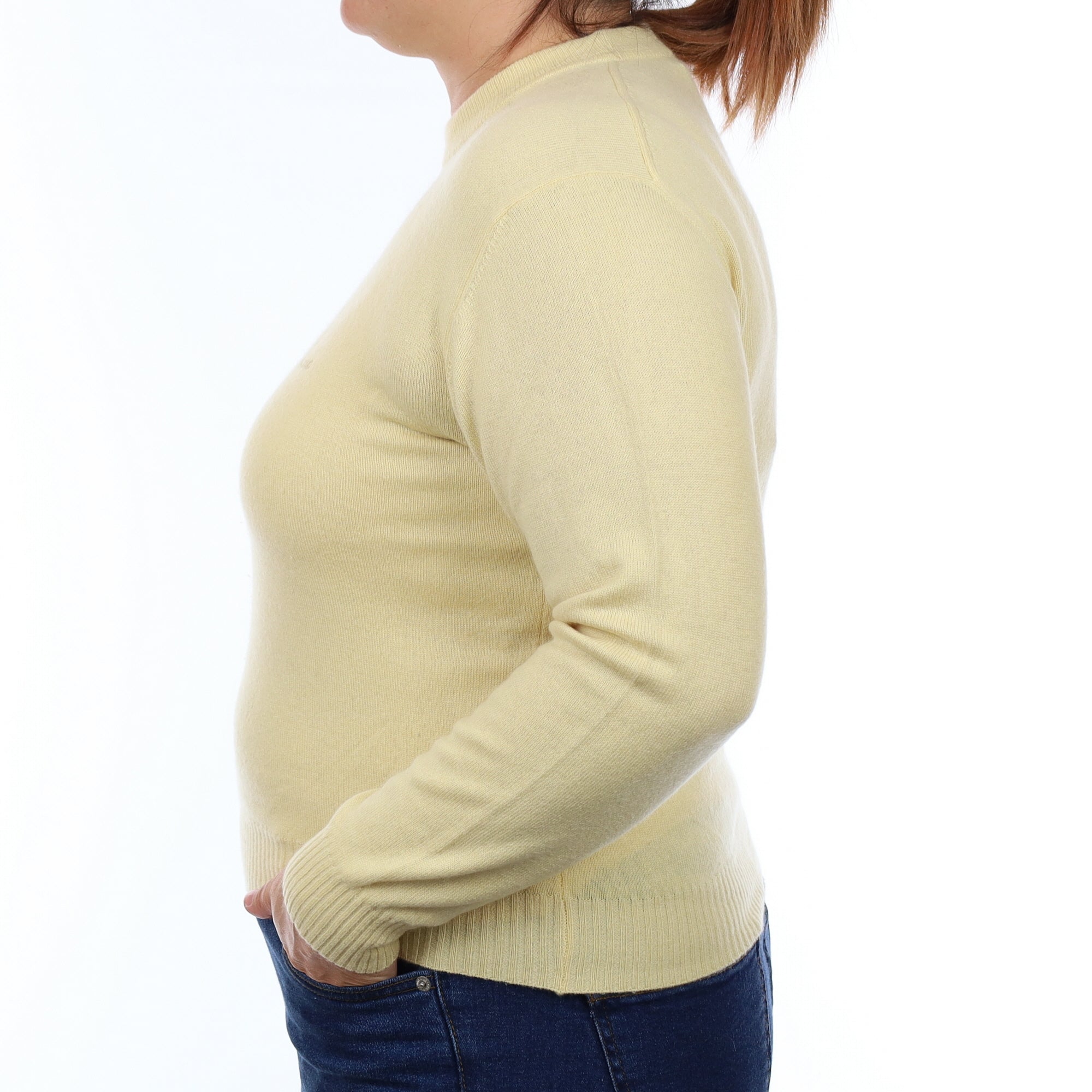 Castelbajac Custard Yellow Cashmere Crew Neck Jumper Large