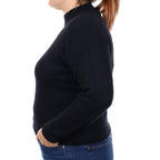 Black Cashmere Turtleneck Jumper Large