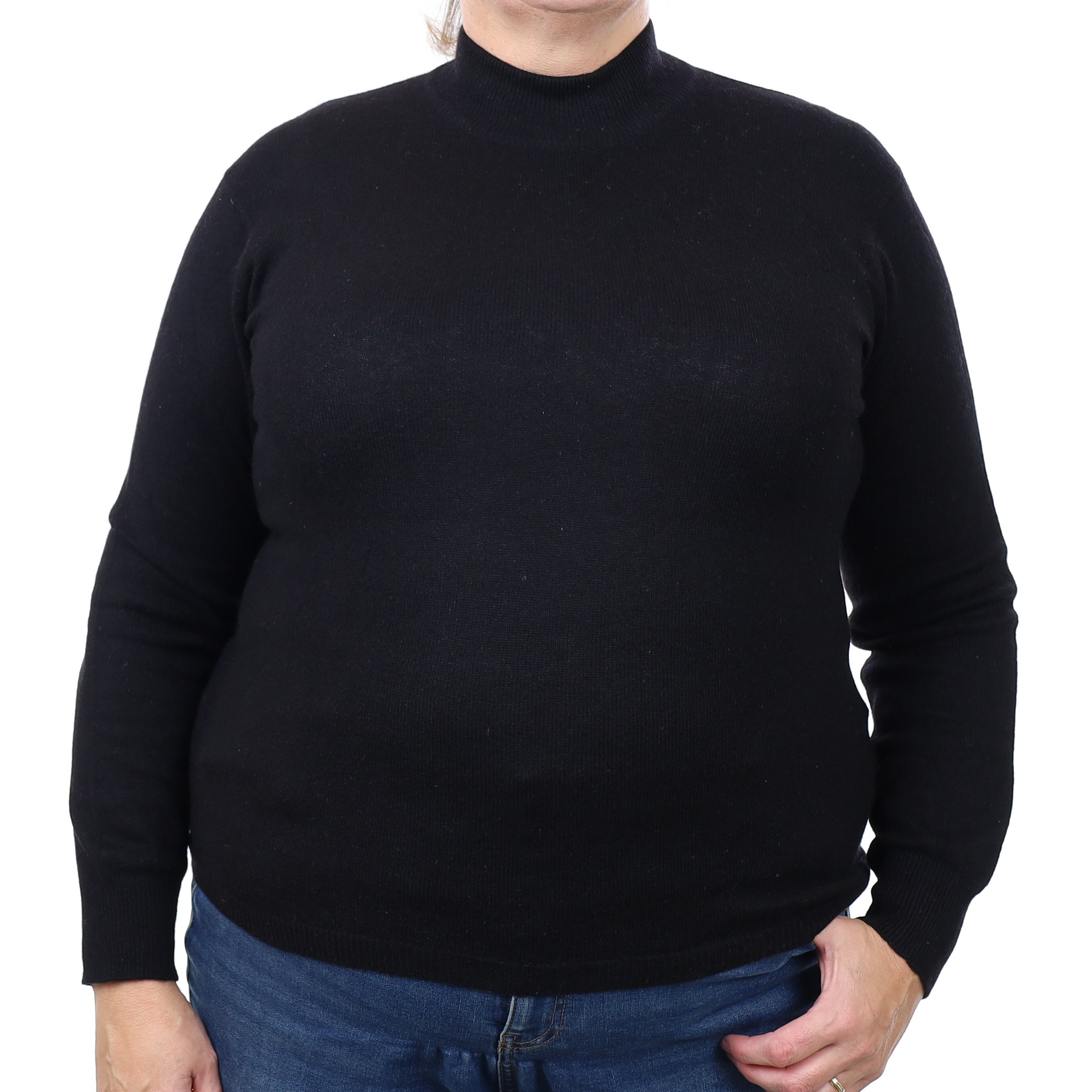 Black Cashmere Turtle Neck Jumper Extra Large