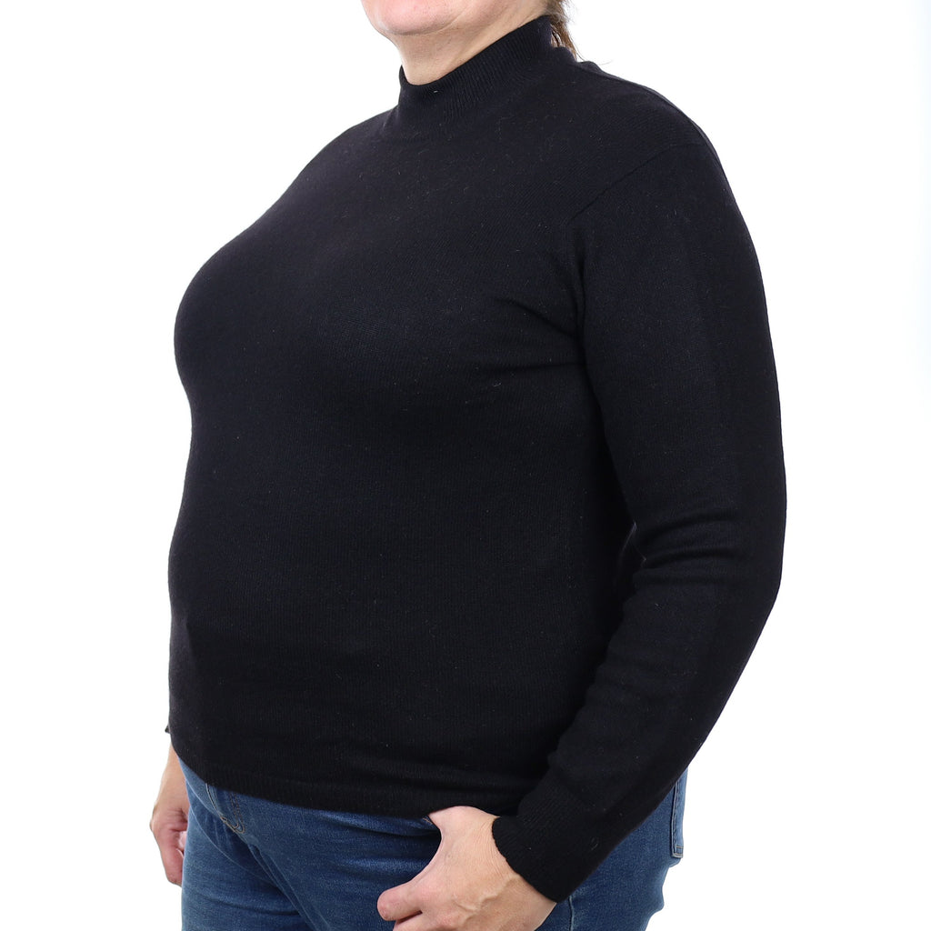 Black Cashmere Turtle Neck Jumper Extra Large