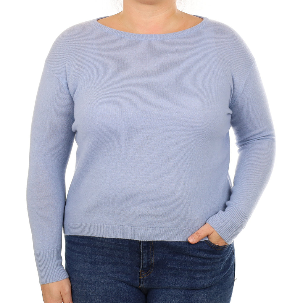 Baby Blue Cashmere Crew Neck Jumper Large