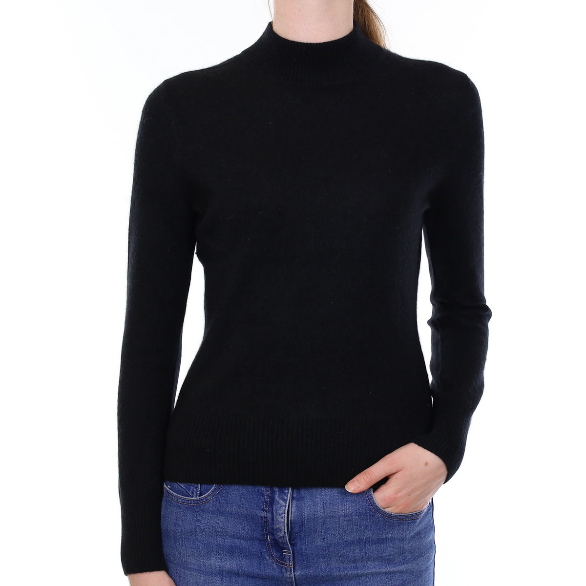 Black Cashmere Turtleneck Jumper Extra Small