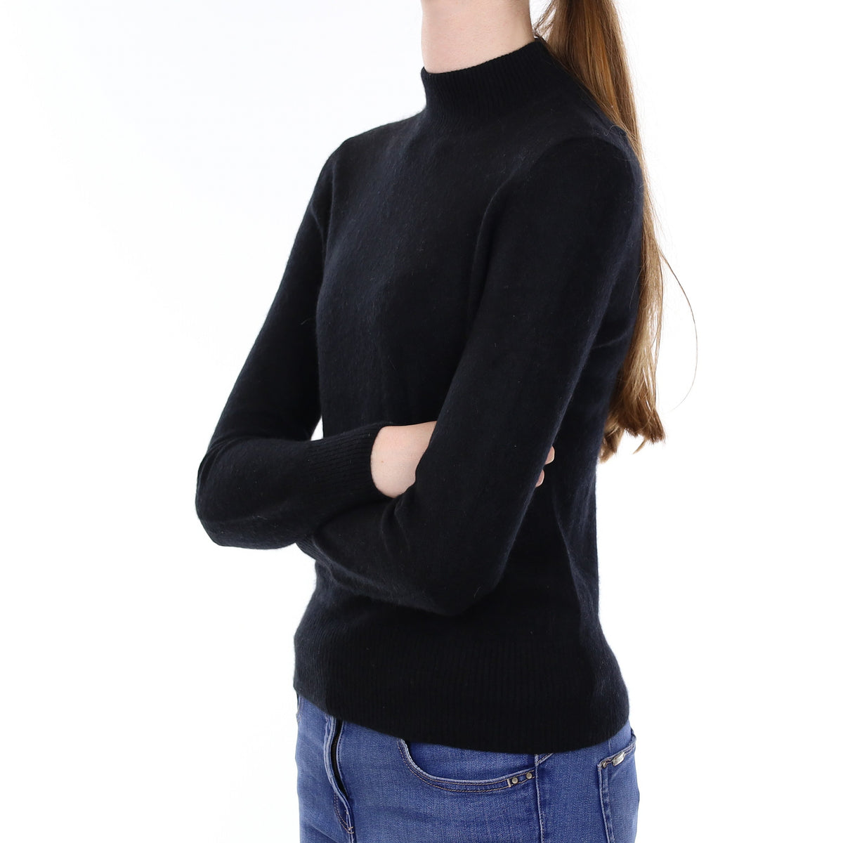 Black Cashmere Turtleneck Jumper Extra Small