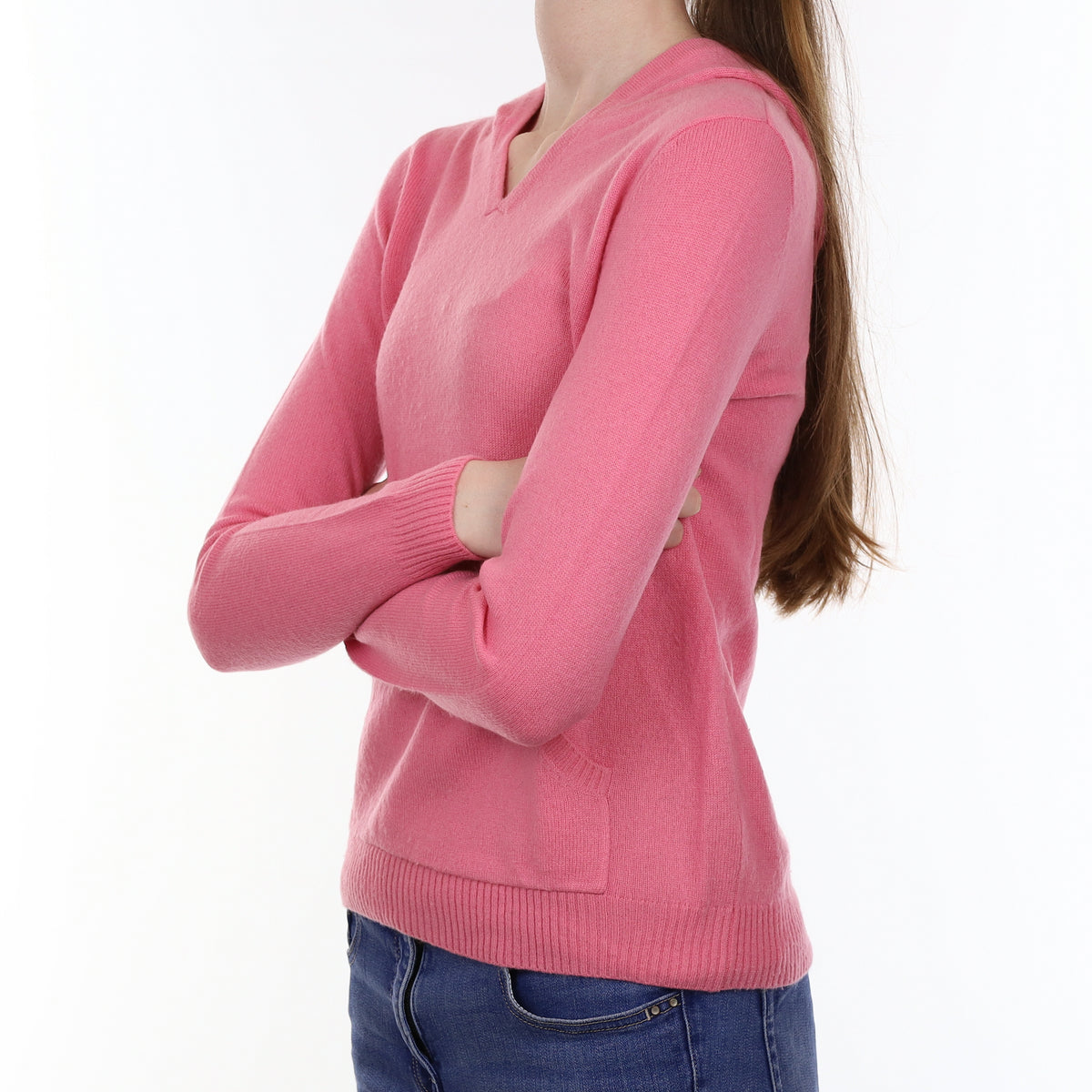 Wyse London Bubblegum Pink Cashmere Hoodie Jumper Extra Small
