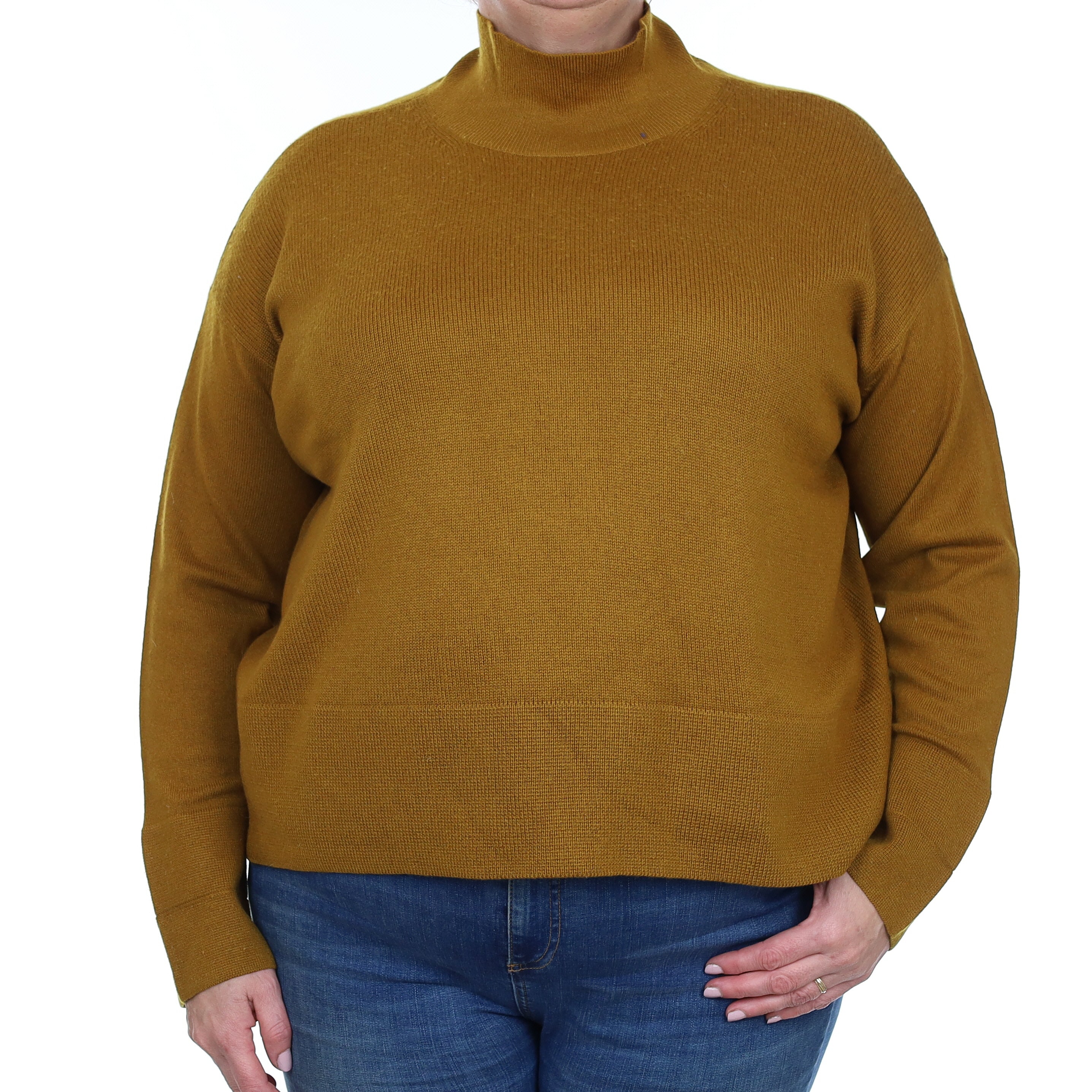 Everlane Golden Brown Cashmere Turtleneck Jumper Extra Large