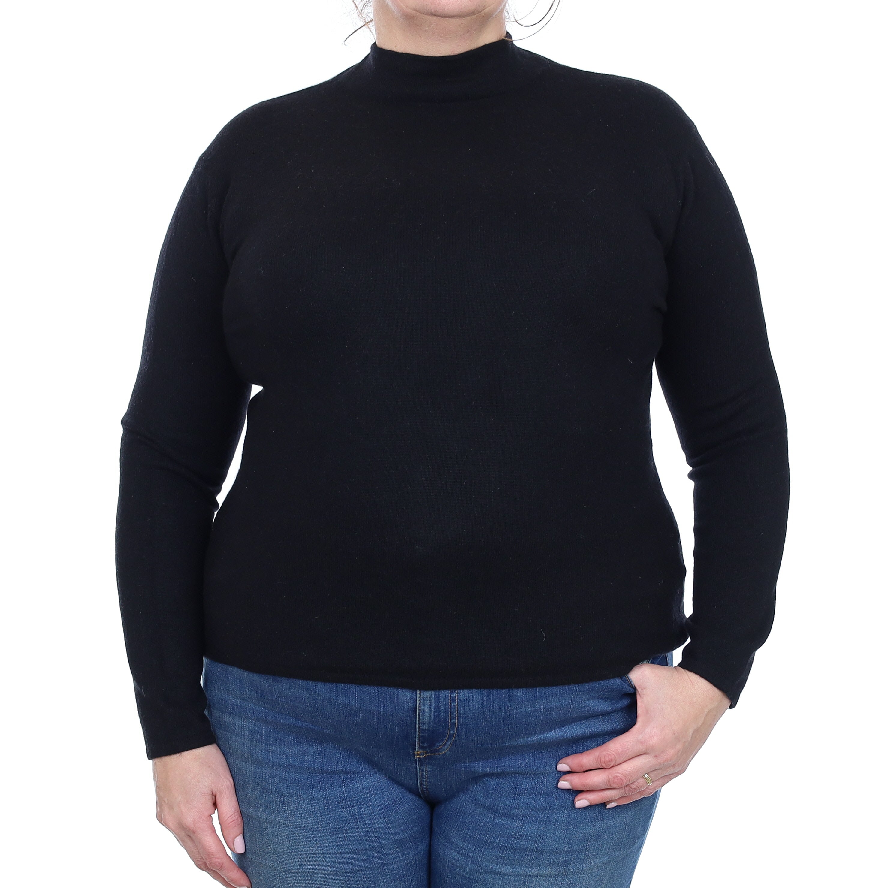 Black Cashmere Turtleneck Jumper Extra Large