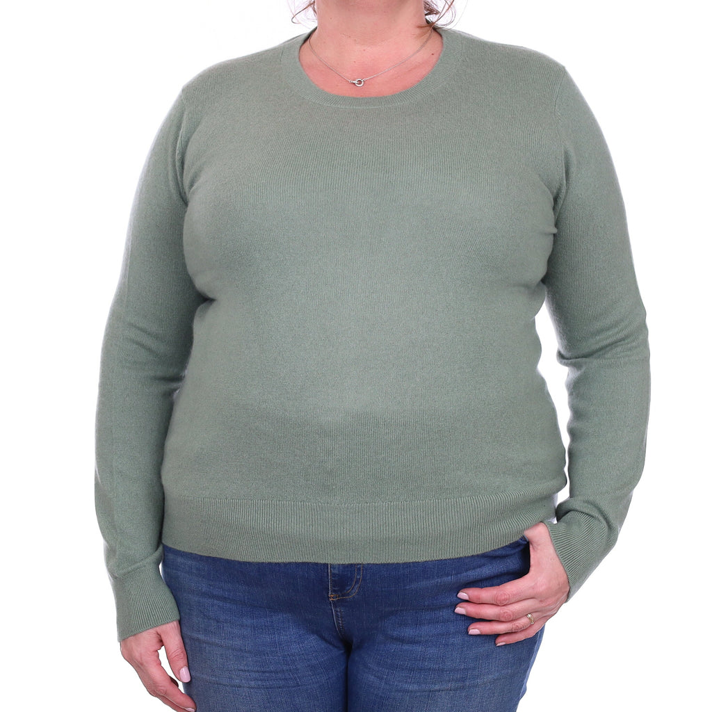 Alpine Green Cashmere Crew Neck Jumper Extra Large