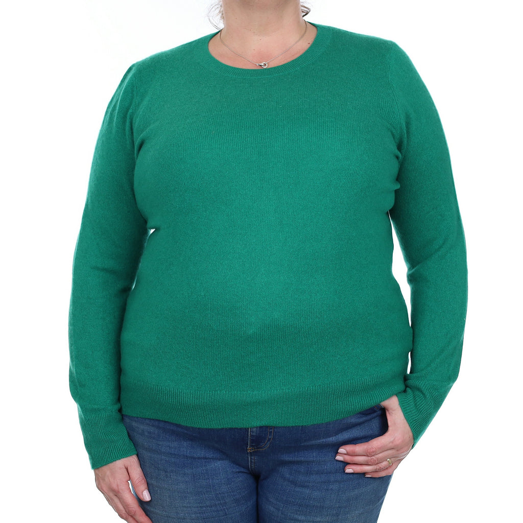 Emerald Green Cashmere Crew Neck Jumper Extra Extra Large