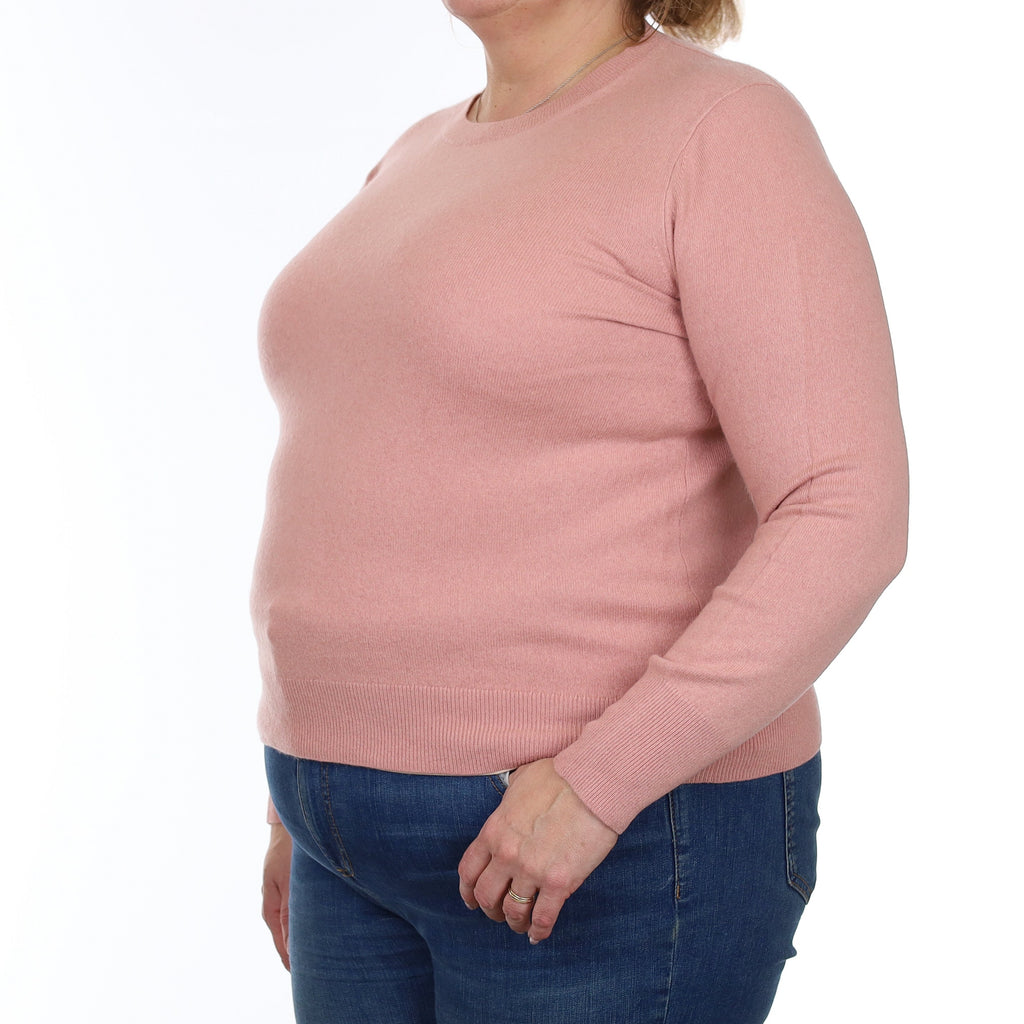 Nude Pink Cashmere Crew Neck Jumper Extra Large