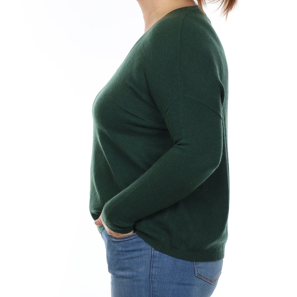 Racing Green Cashmere V Neck Jumper Large