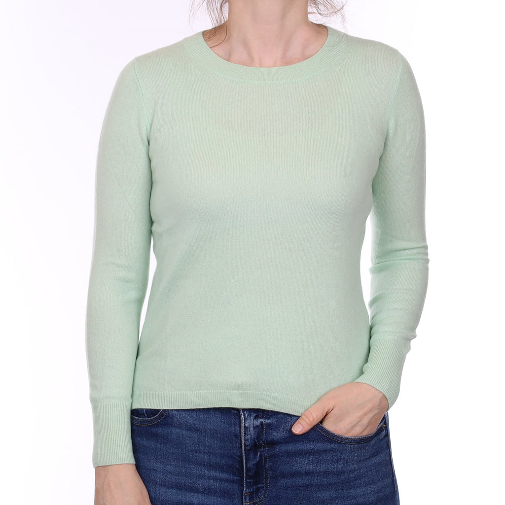Mint Green Cashmere Crew Neck Jumper Small