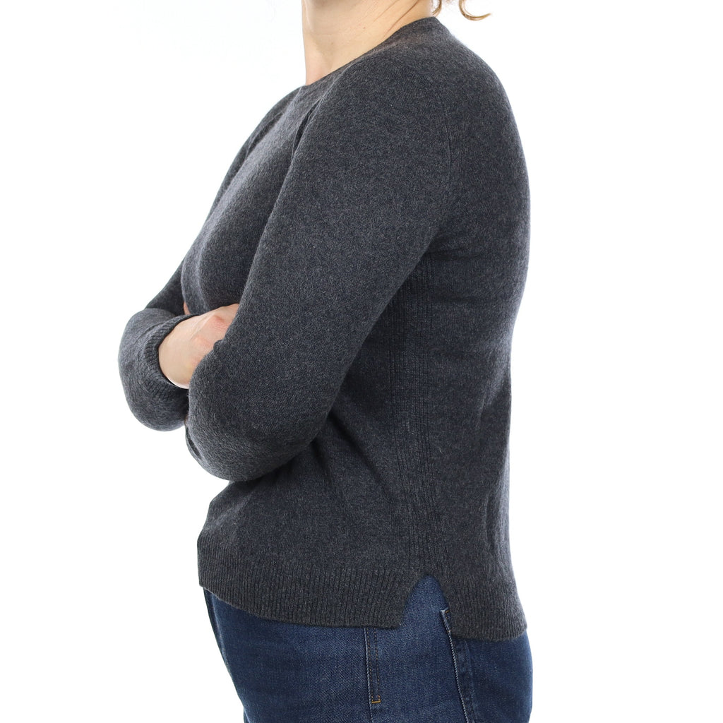 Charcoal Grey Cashmere Crew Neck Jumper Medium