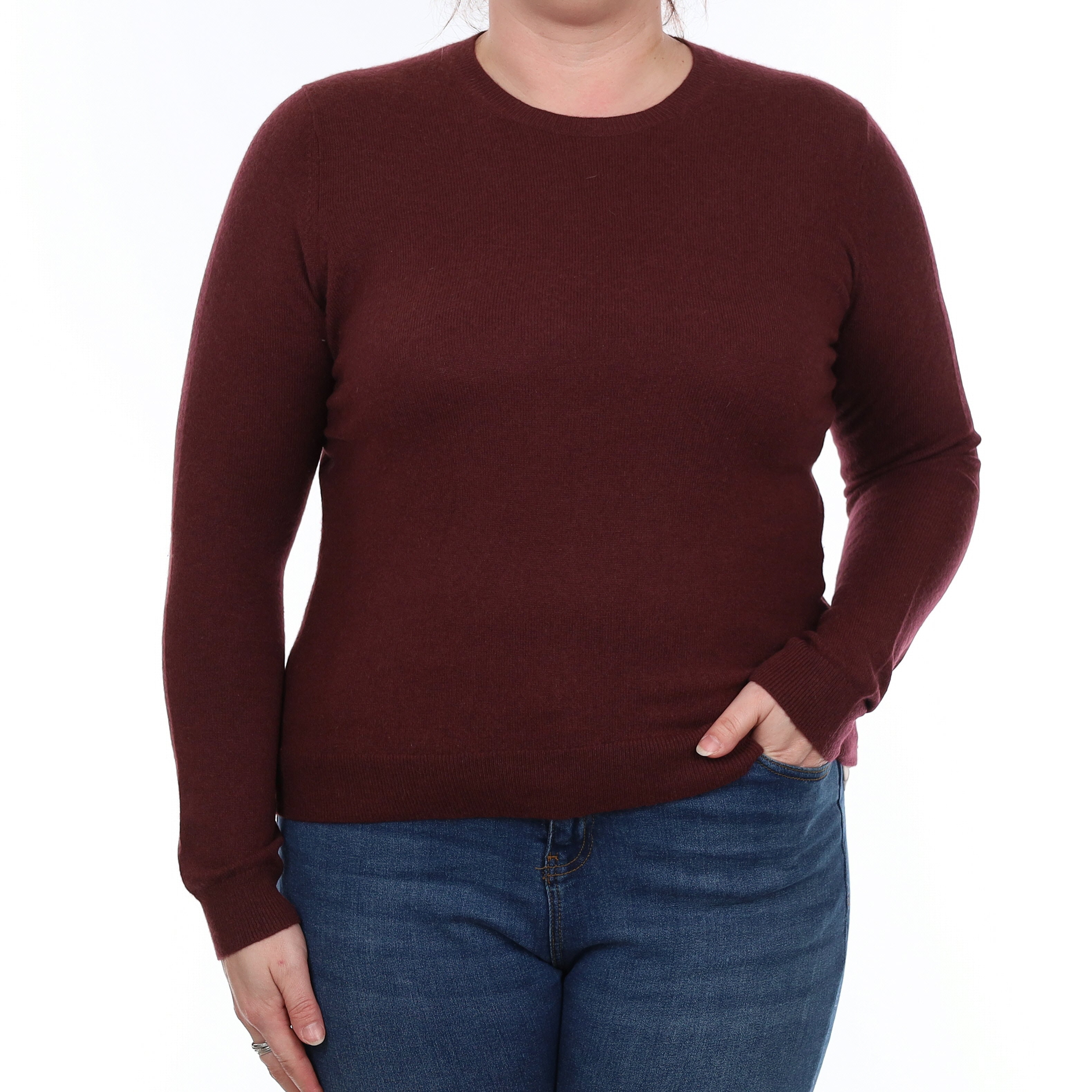 Everlane Port Red Cashmere Crew Neck Jumper Large