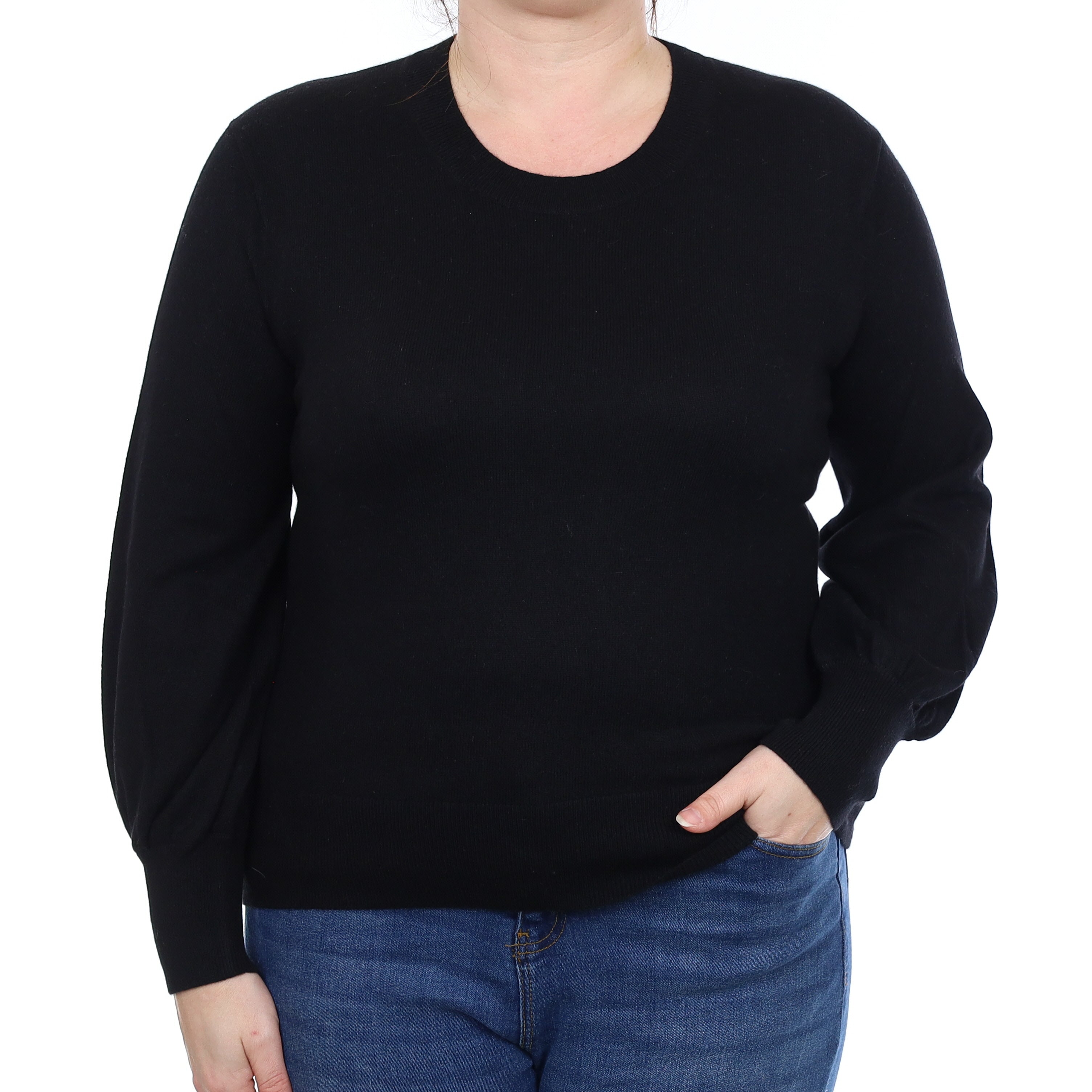 Everlane Black Cashmere Crew Neck Jumper Large