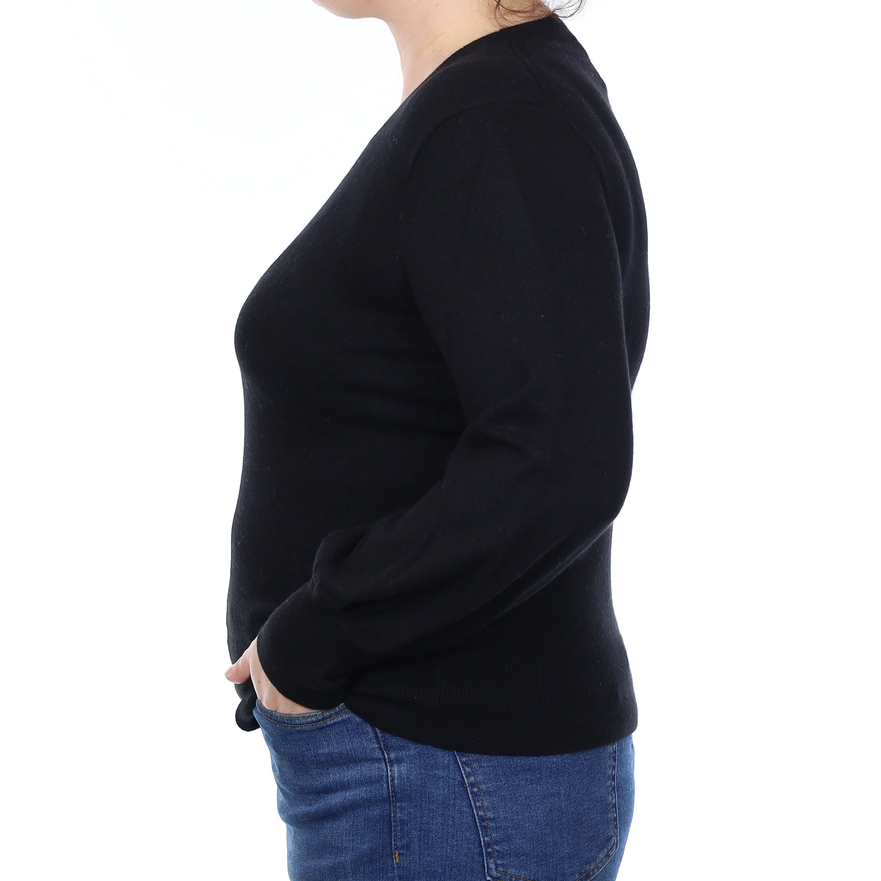 Everlane Black Cashmere Crew Neck Jumper Large