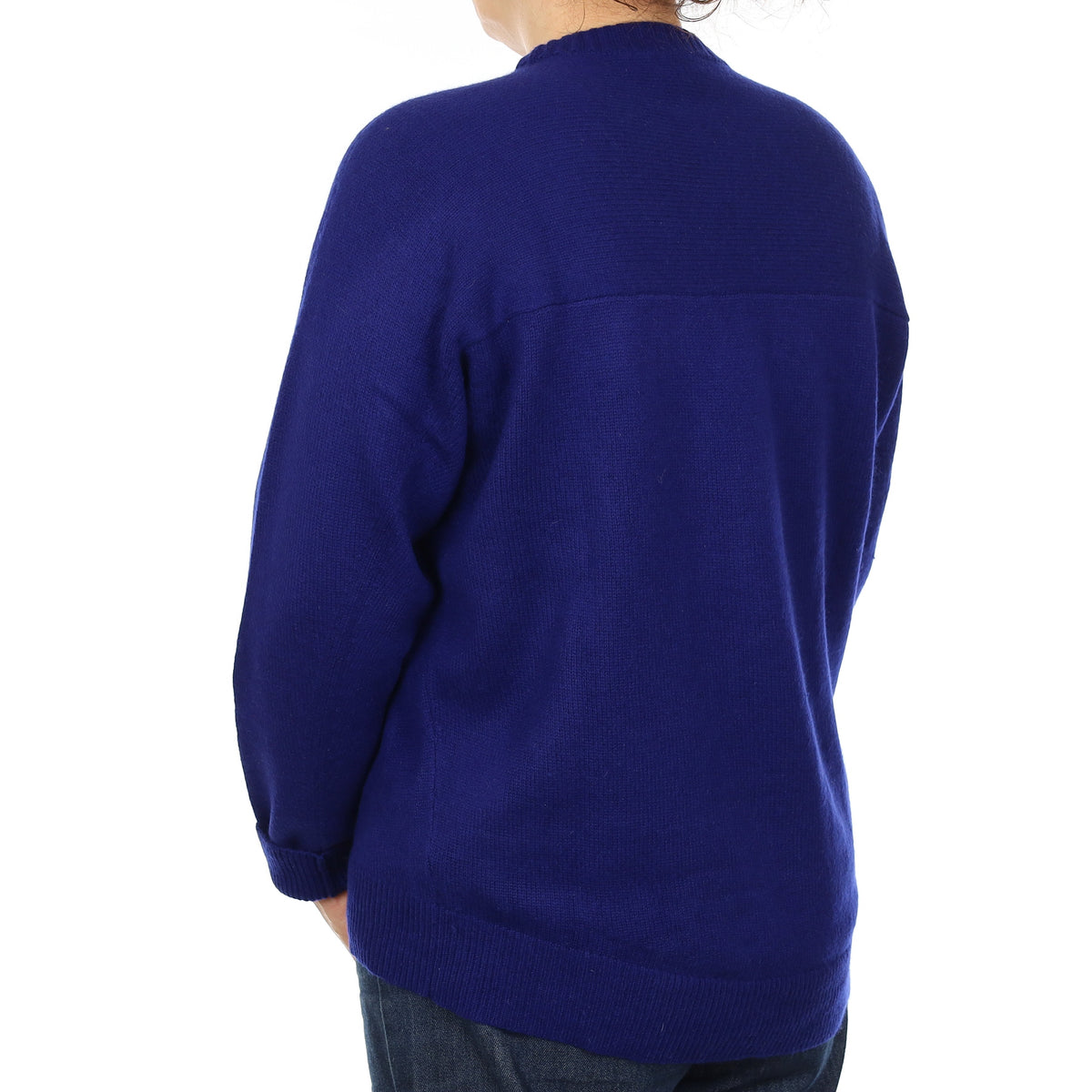Theory Deep Indigo Blue Cashmere Crew Neck Jumper Medium