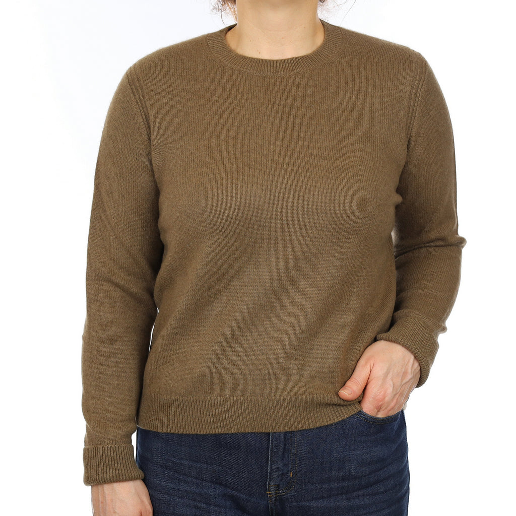 Cos Khaki Green Heavy Knit Cashmere Crew Neck Jumper Medium