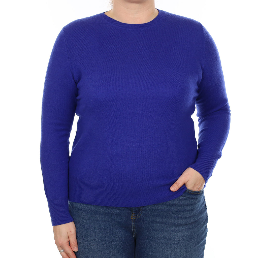 Royal Blue Cashmere Crew Neck Jumper Large