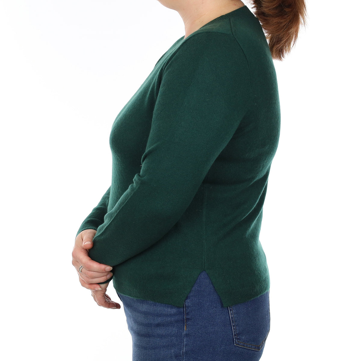 Racing Green Cashmere Crew Neck Jumper Large