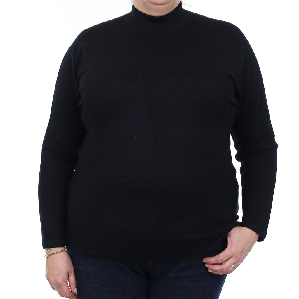 Black Cashmere Turtle Neck Jumper Extra Large