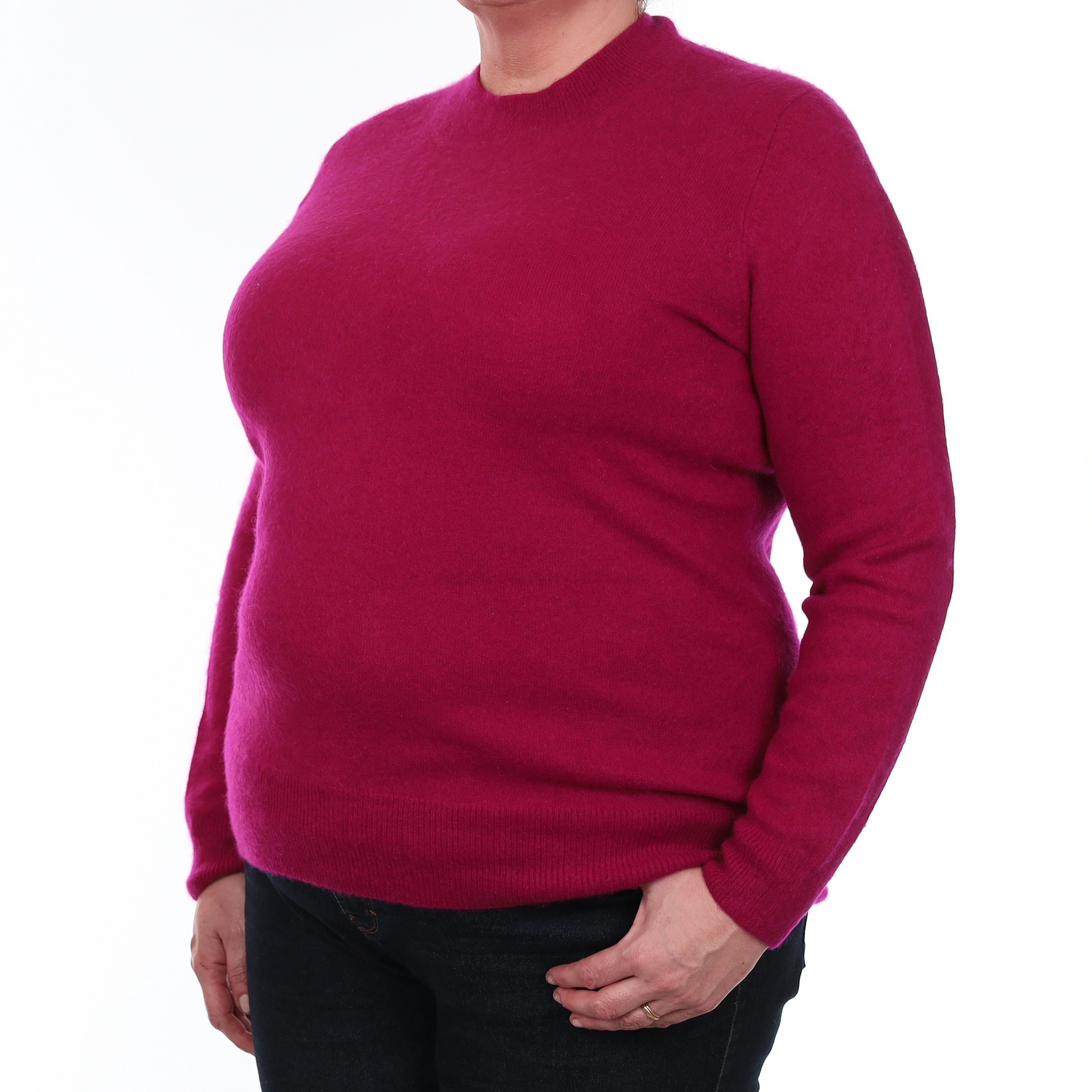 Cherry Pink Cashmere Turtle Neck Jumper Extra Large