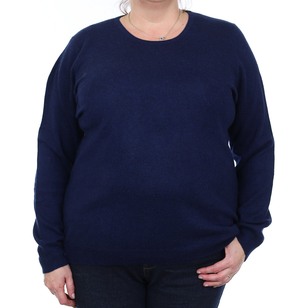 Navy Cashmere Crew Neck Jumper XXL