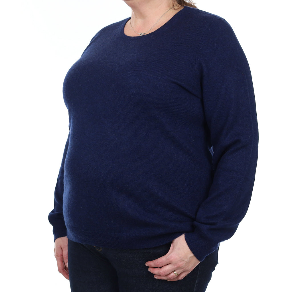 Navy Cashmere Crew Neck Jumper XXL