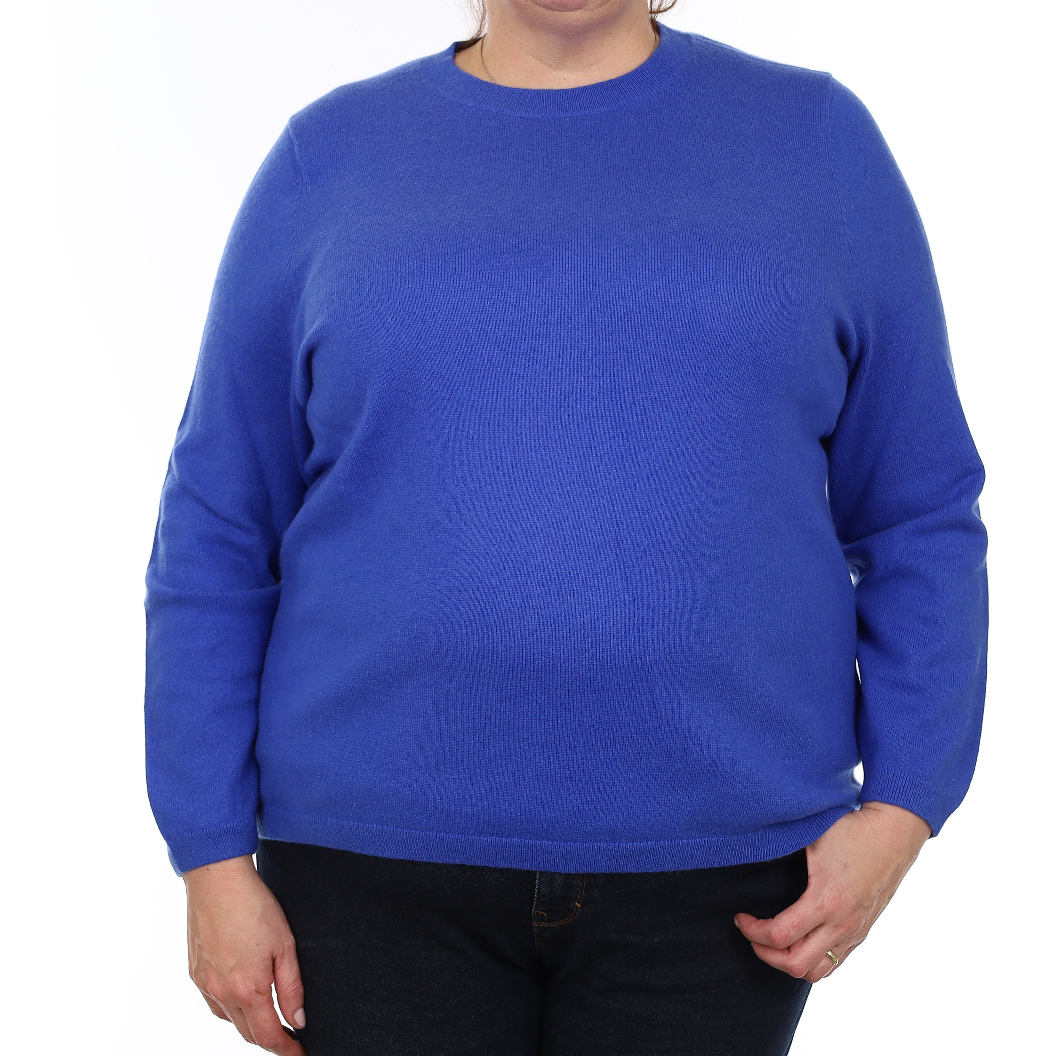 Cobalt Blue Cashmere Crew Neck Jumper XXL
