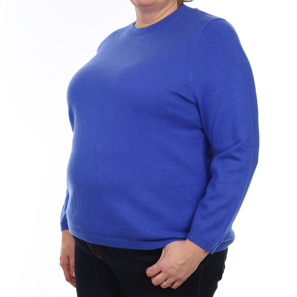 Cobalt Blue Cashmere Crew Neck Jumper XXL