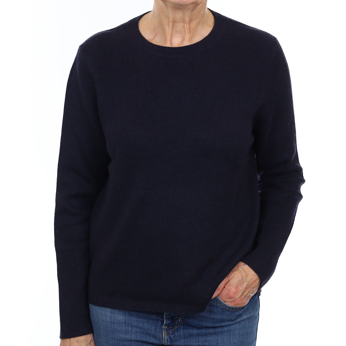 Chinti & Parker Dark Navy Cashmere Crew Neck Jumper Medium