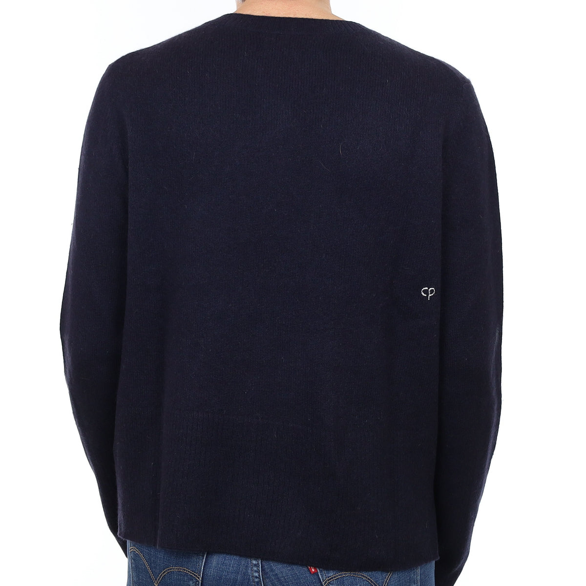 Chinti & Parker Dark Navy Cashmere Crew Neck Jumper Medium
