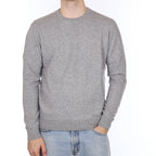 Men's Smoke Grey Cashmere Crew Neck Jumper Large