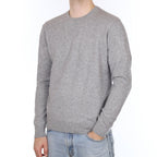 Men's Smoke Grey Cashmere Crew Neck Jumper Large