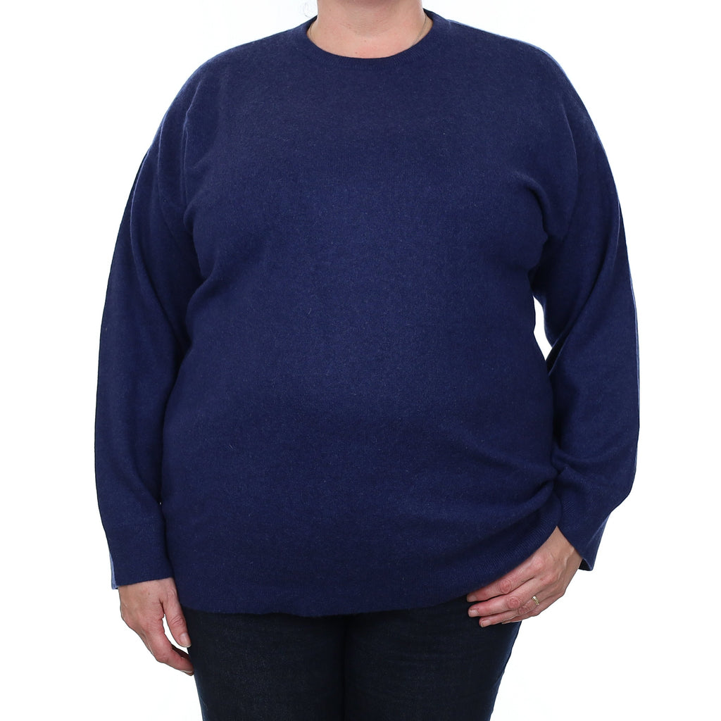 Midnight Blue Cashmere Crew Neck Jumper XXL