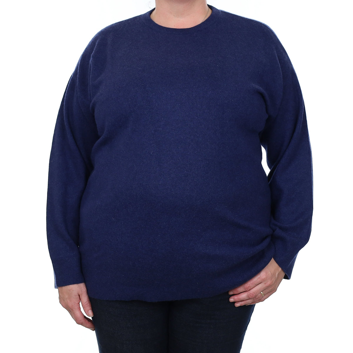 Midnight Blue Cashmere Crew Neck Jumper XXL