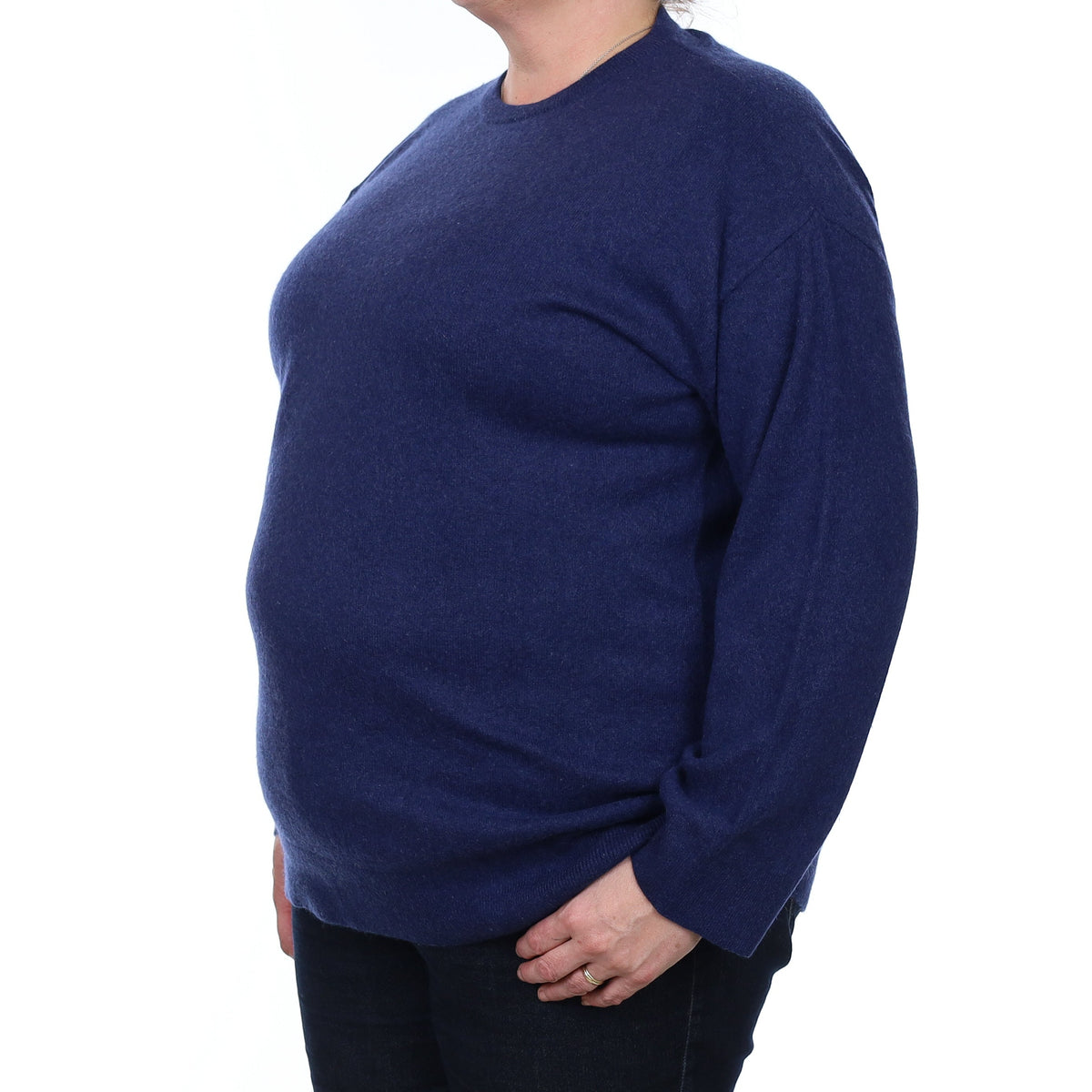 Midnight Blue Cashmere Crew Neck Jumper XXL