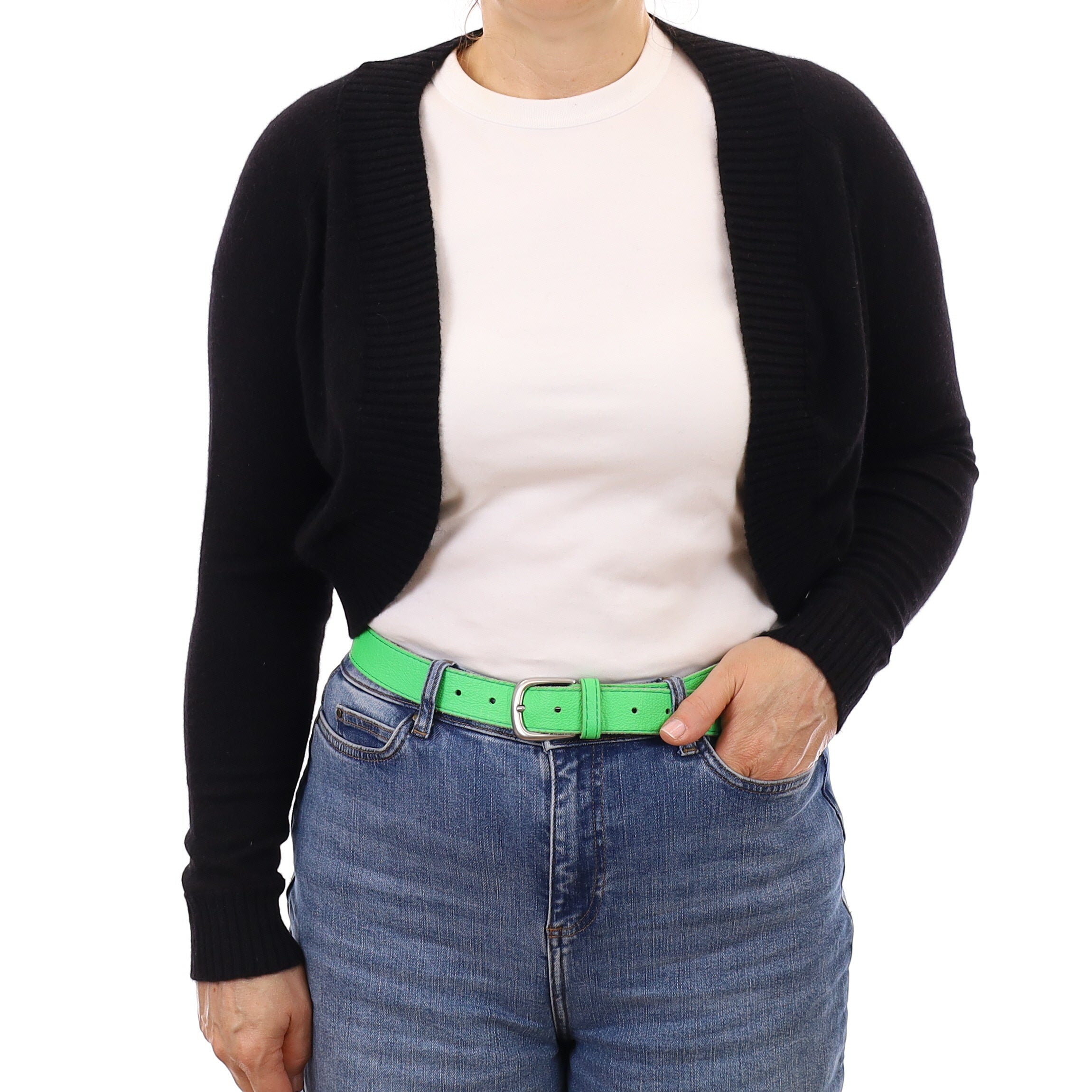 Black Cashmere Bolero Cardigan Medium
