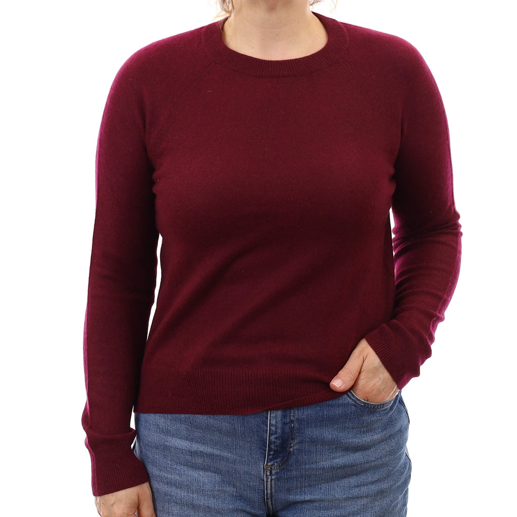 Mulberry Purple Cashmere Crew Neck Jumper Medium