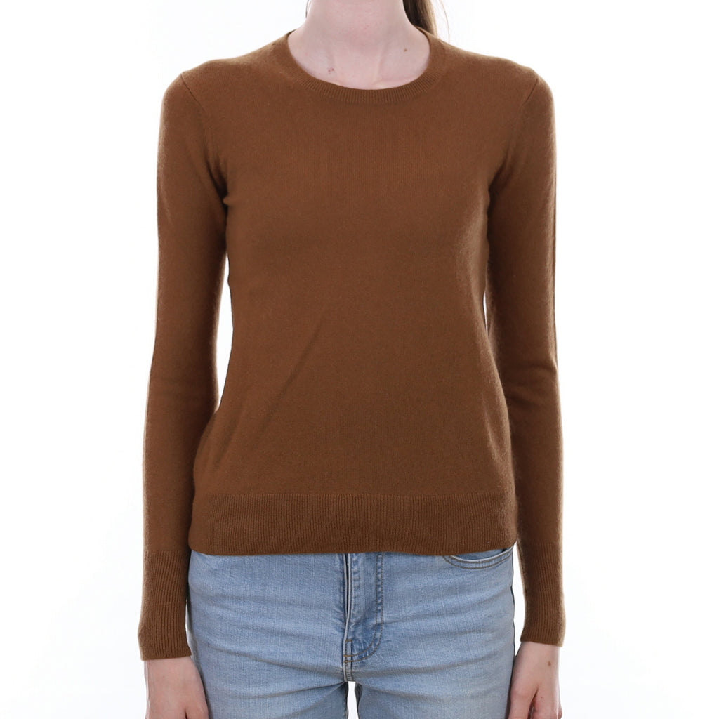 Everlane Cinnamon Brown Cashmere Crew Neck Jumper Extra Small