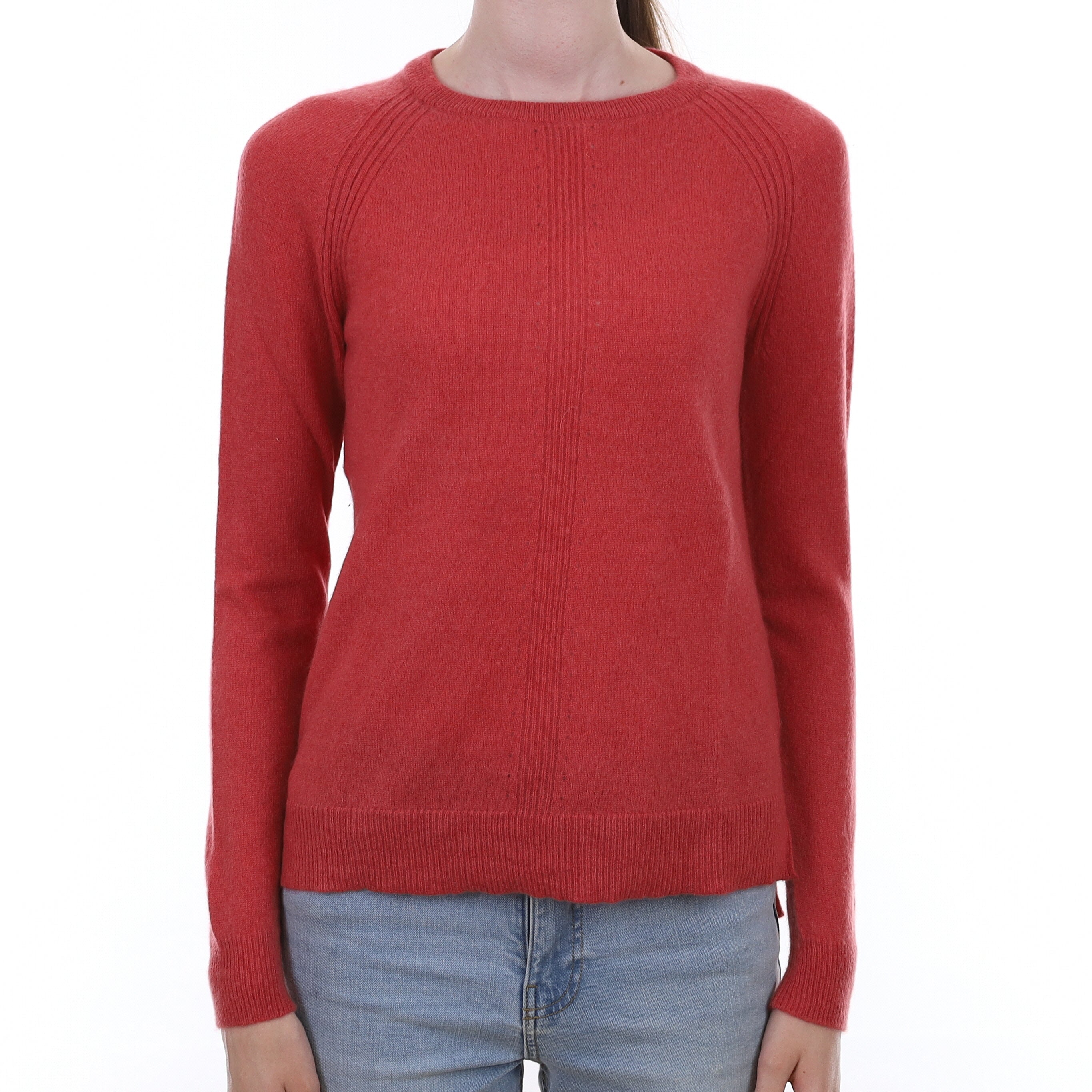 Strawberry Pink Cashmere Crew Neck Jumper Extra Small