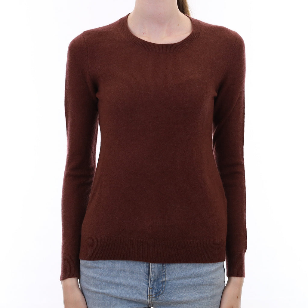 Blush Brown Cashmere Crew Neck Jumper Extra Small