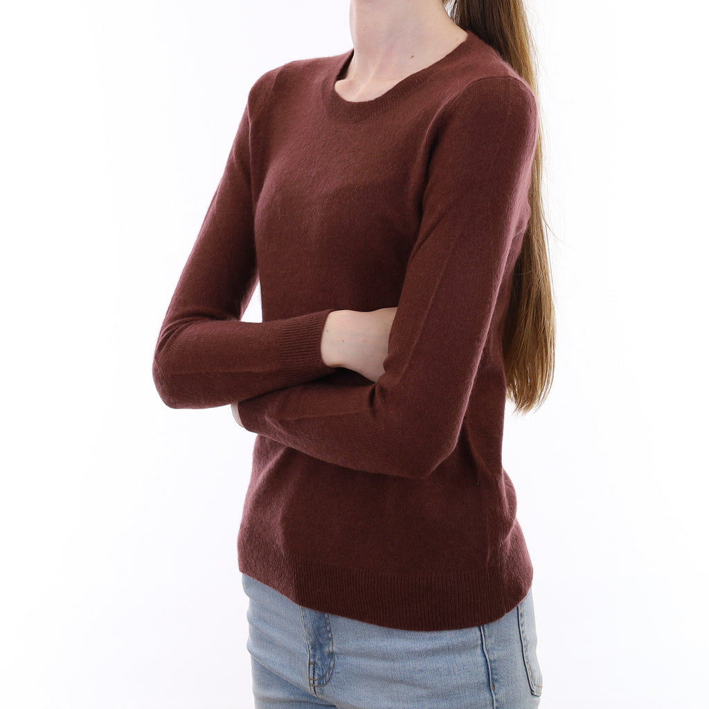 Blush Brown Cashmere Crew Neck Jumper Extra Small