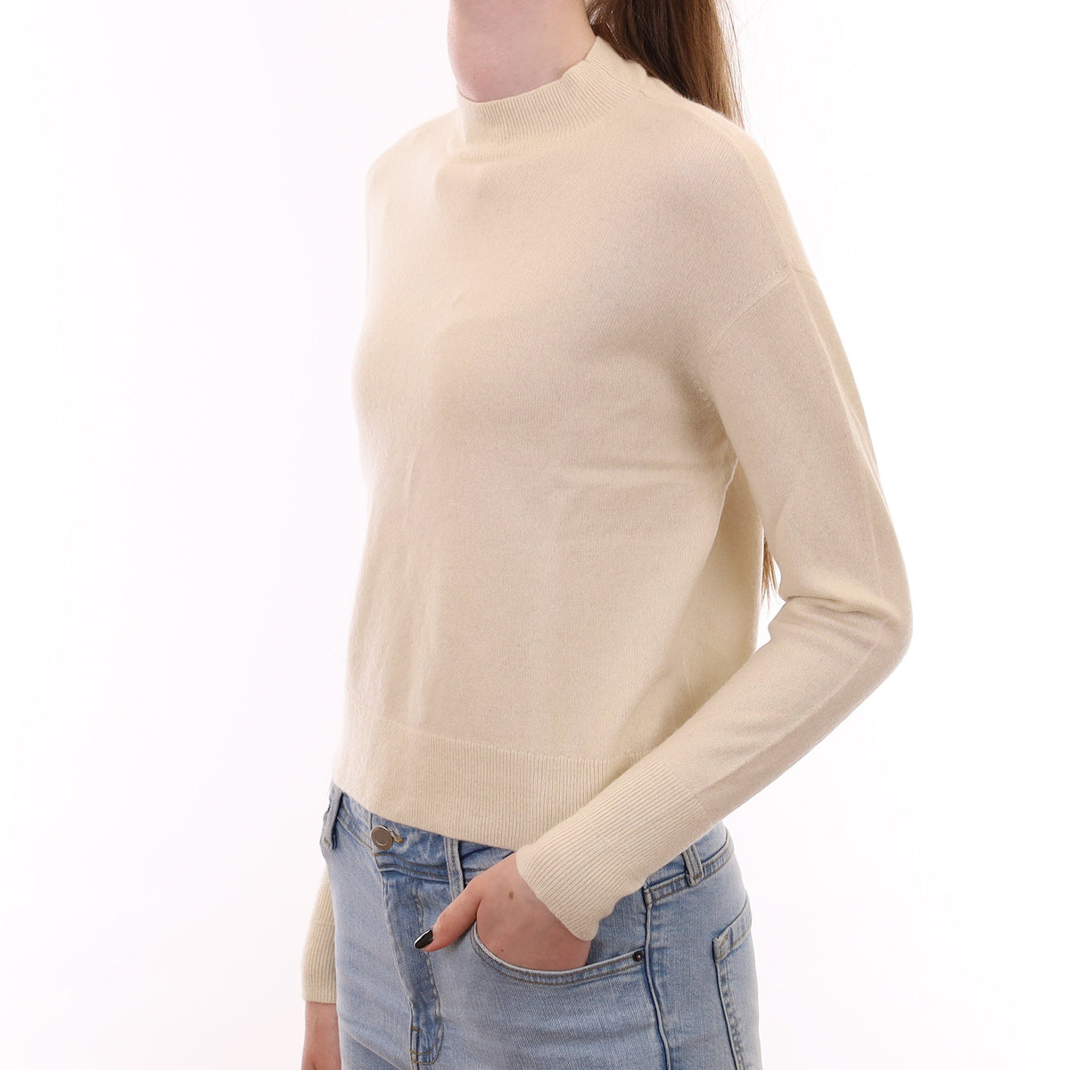 Everlane Ivory Cashmere Turtleneck Jumper Extra Small