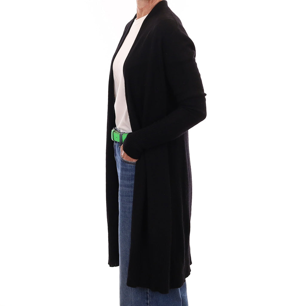 Black Cashmere Edge to Edge Cardigan Small