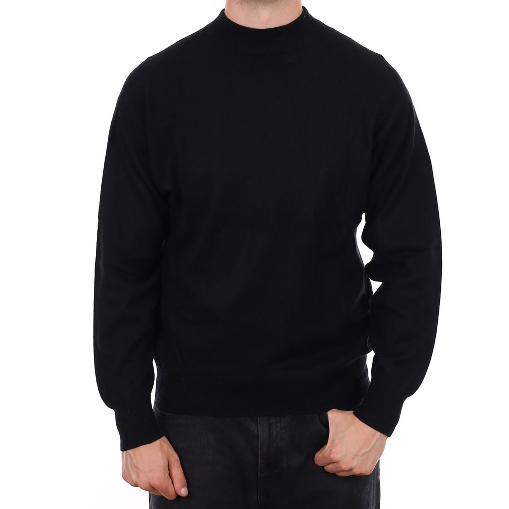 Men's Black Cashmere Turtle Neck Jumper XL
