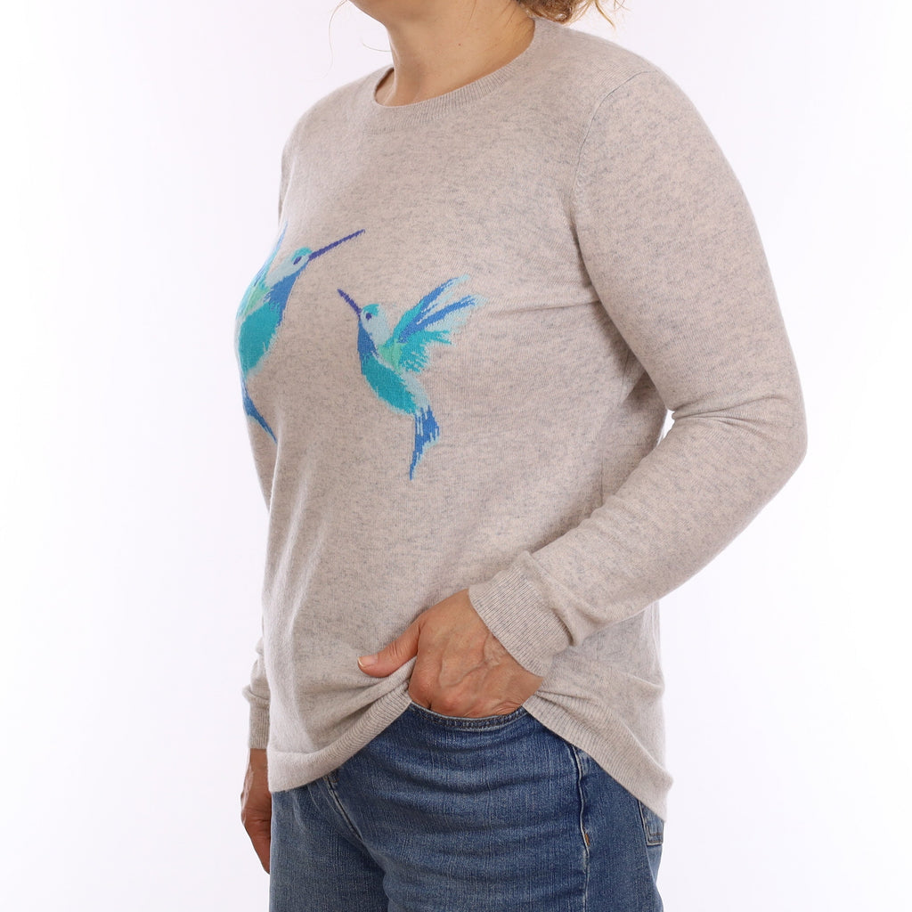 Grey Bird Design Cashmere Crew Neck Jumper Medium