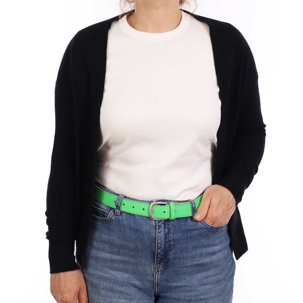 Black Cashmere Edge to Edge Cardigan Medium